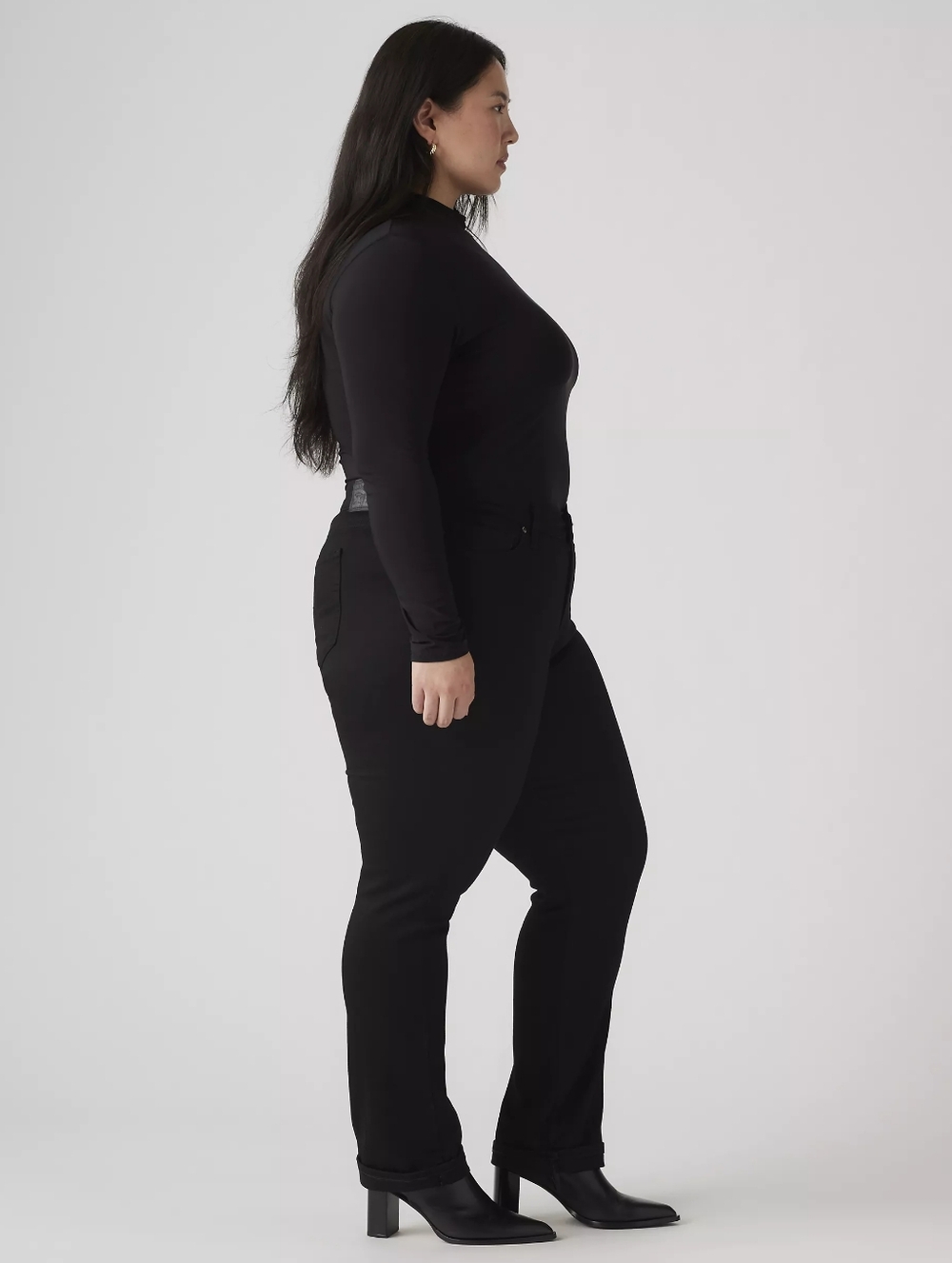 NWT Levi's Black Classic Straight Women's Jeans Plus Size 20W Short - Picture 3 of 14